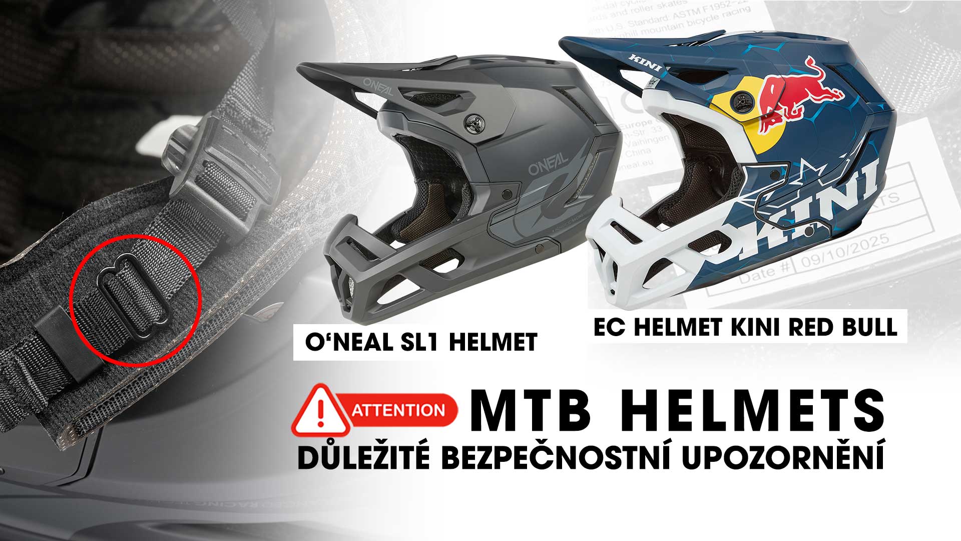 Important Safety Notice for Selected O'NEAL SL 1 and EC KINI Red Bull Helmets