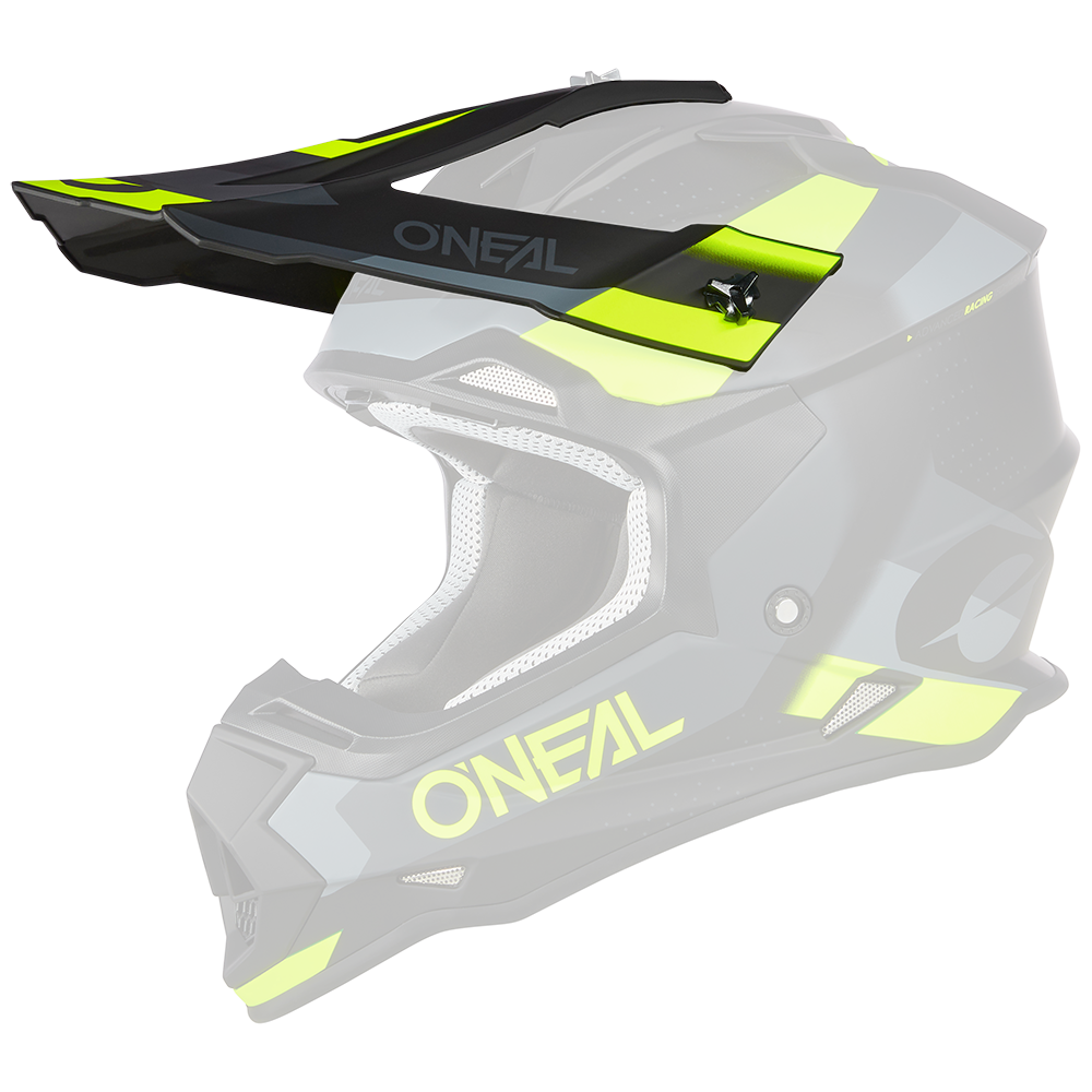 O Neal Shop O Neal Visor 2SRS Helmet SPYDE black gray neon yellow