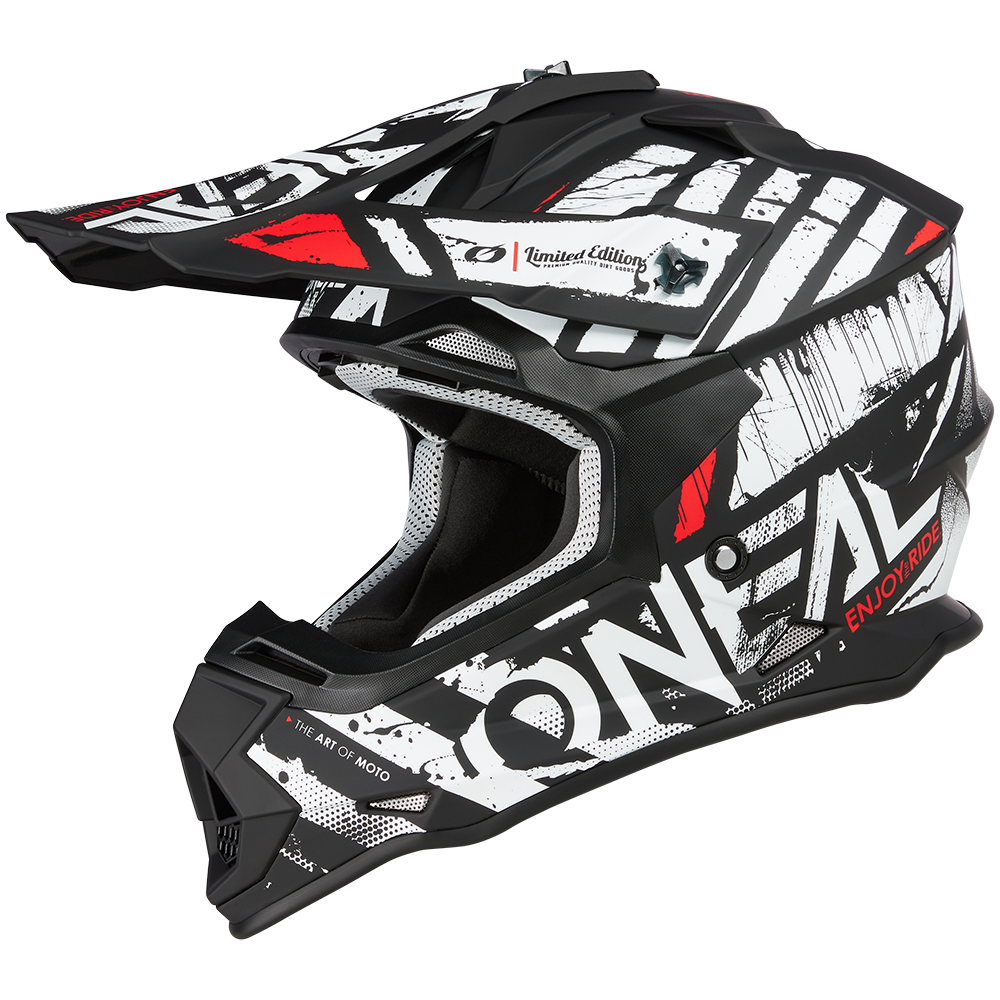 Black and white motocross helmet outlet
