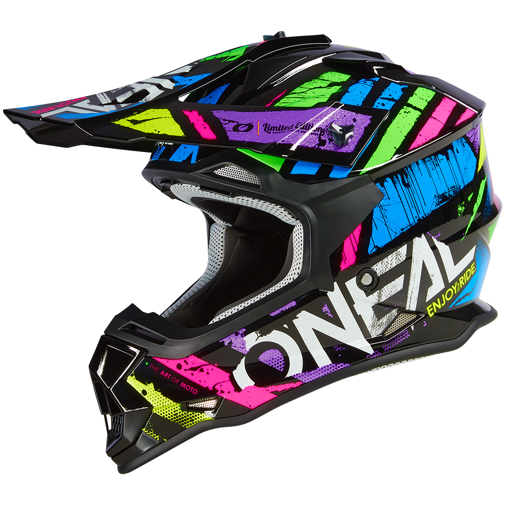  O'Neal 2 SRS Casco Glitch Negro/Blanco, SM : Automotriz