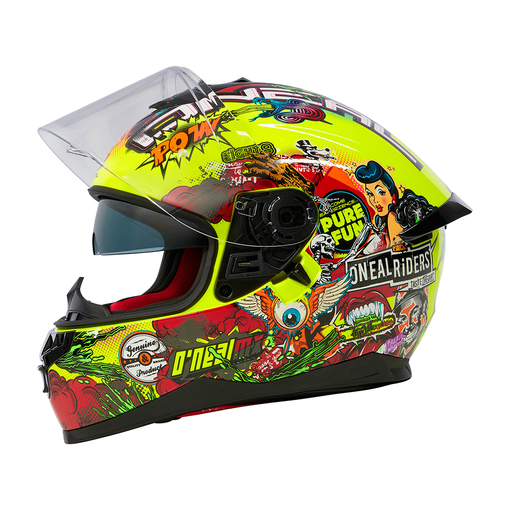 Oneal Challenger Helmet Crank Neon Yellow S Adulti Unisex 55/56 cm Casco Moto MX-Motocross 