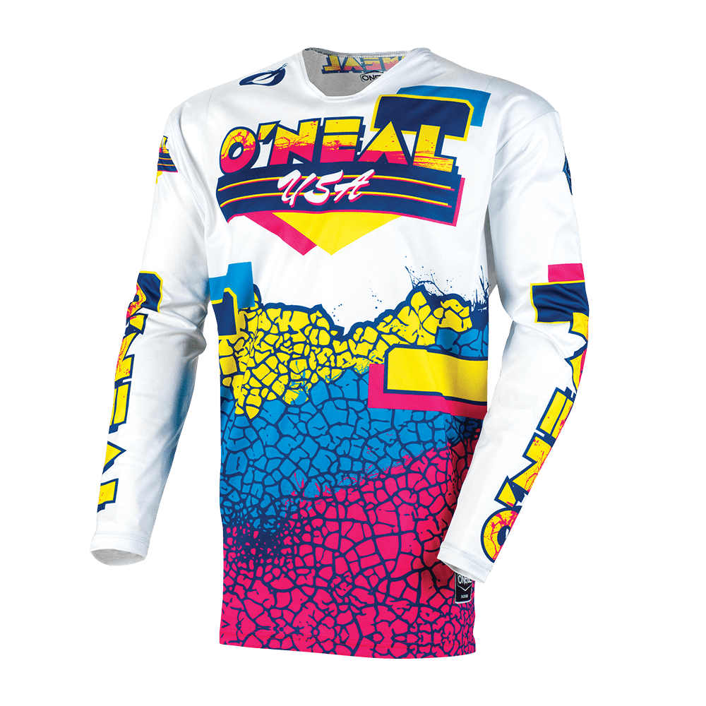 ONeal M001-303  Mayhem Crackle 91 Adult Jersey Yellow/White/Blue, M